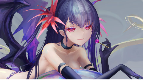 画一个恶魔小姐姐~【绘画过程】